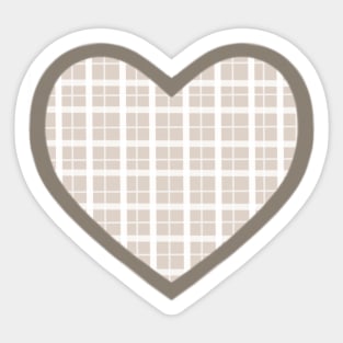 Grey Cottage Heart Sticker